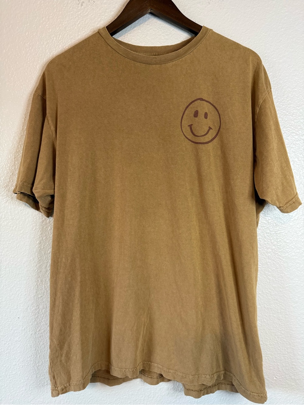 Theo Von Be Good To Yourself Graphic T-Shirt Tan Brown Men’s Large